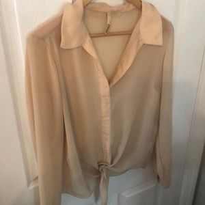 Sheer beige blouse